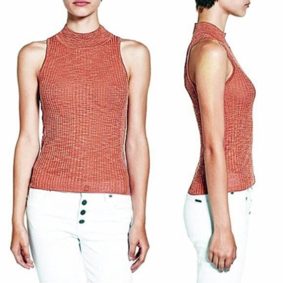 Sun & Shadow Tops - NWT Sun & Shadow Mock Neck Knit Tank, size XL